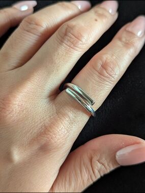 925 Sterling Silver Adjustable Ring Jewelry Minimalist Elegant